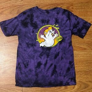 Kids Purple Tie-Dye Glow in the Dark Ghost Graphic Tee - Brand: